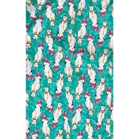 Land's End Green Cockatiel Button Up Men's Shirt MEDIUM 15/15.5 Cruisewear - Picture 2 of 11